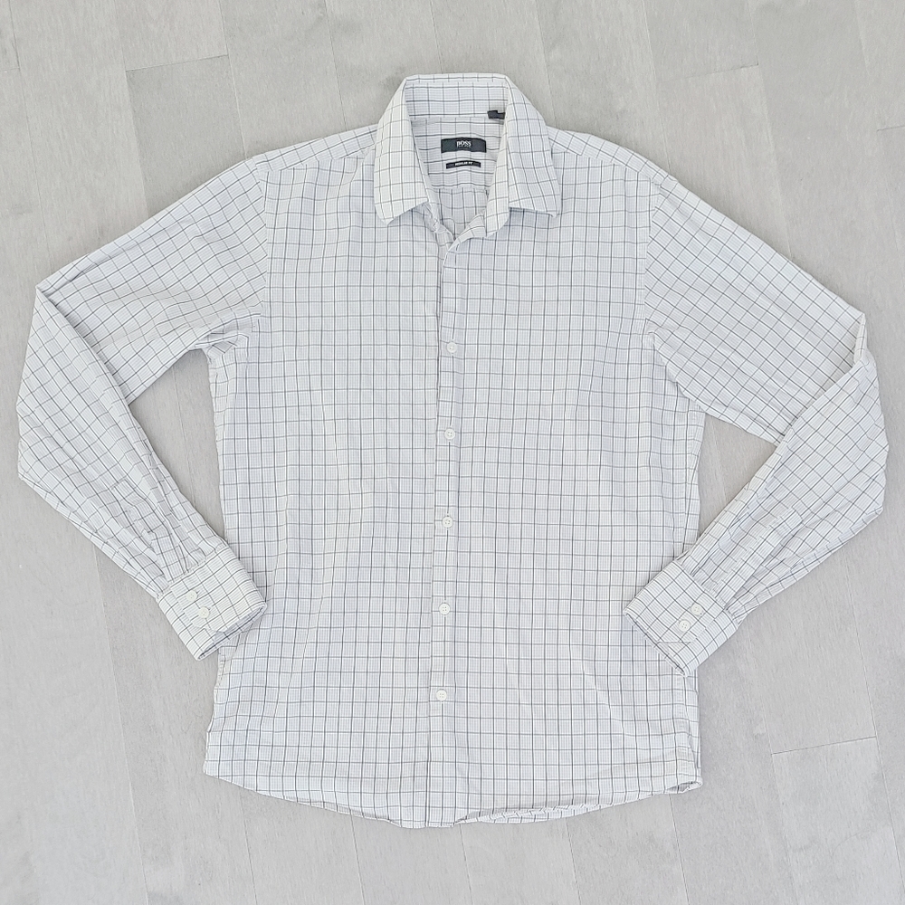 BOSS Hugo Boss checked button up dress shirt